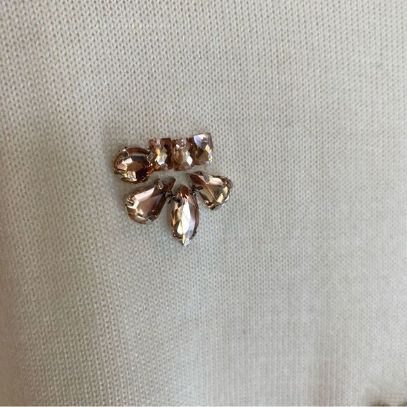 LOFT Ann Taylor Wool Blend Embellished Crewneck Long Sleeve Top Women's Size SP - Picture 4 of 6